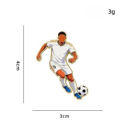 Football Star Badge Alloy Enamel Football Star Ball King Souvenir Clothes Accessories School Bag Decoration Brooch