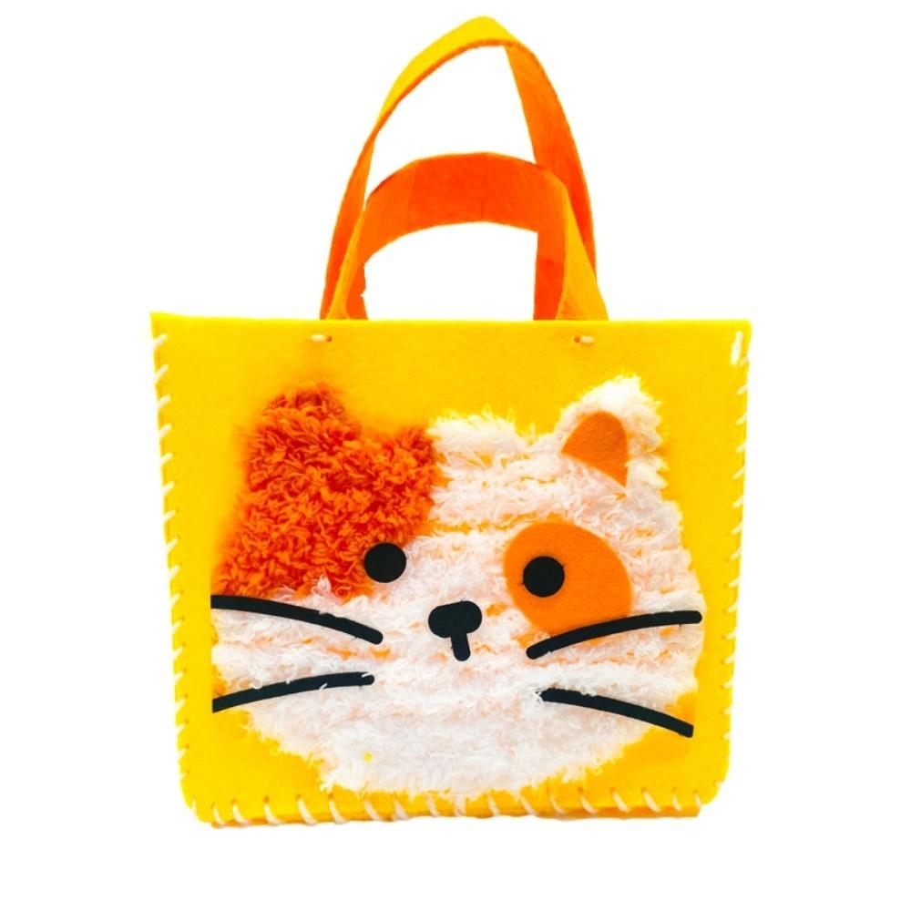 

Плюшевые животные Сделай сам Фетровая сумка-животное Мягкая пряжа Сумка-тоут Материалы для наборов Начинающий Cat