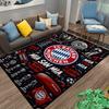 Championship Flannel Rug FC Bayern Munich Mia San Mia Trophies Doodle Carpet for Living Room Office Bar Decor