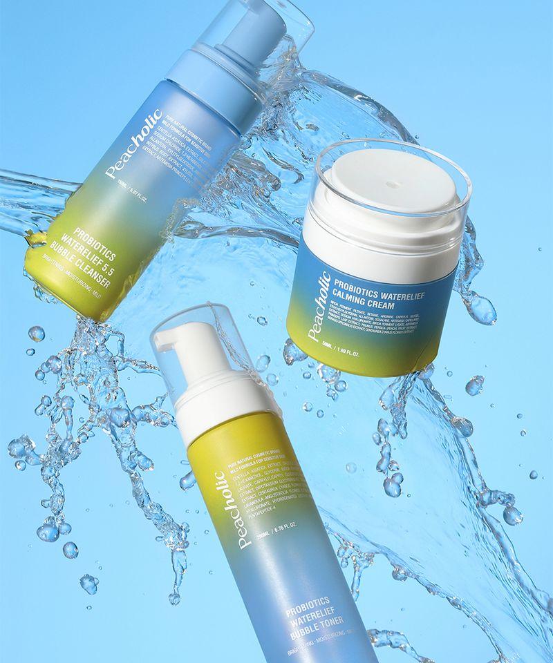[SET] Probiotics Water Relief Bubble Toner 200ml + Bubble Cleanser 150ml + Relief Calming Cream 50ml