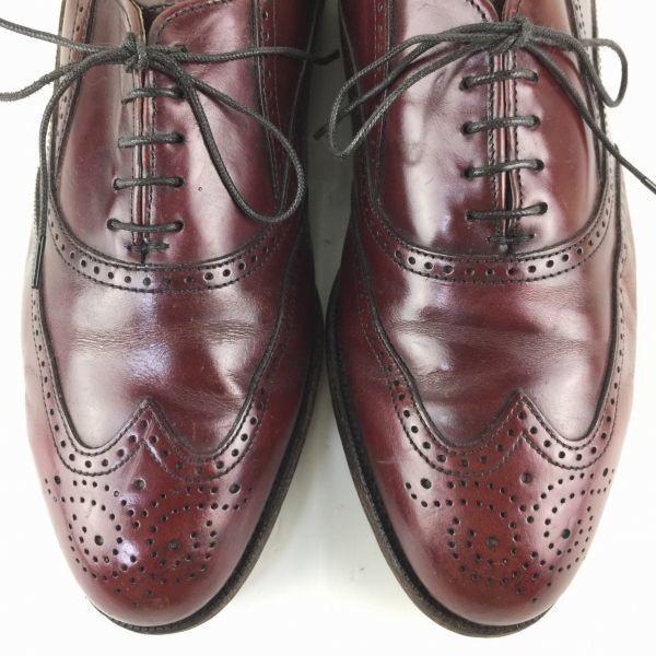 80s Vintage Made in USA Dexter Full Brogue Wingtip Shoes Burgundy size 10.5M 28.0 Men's(USED)