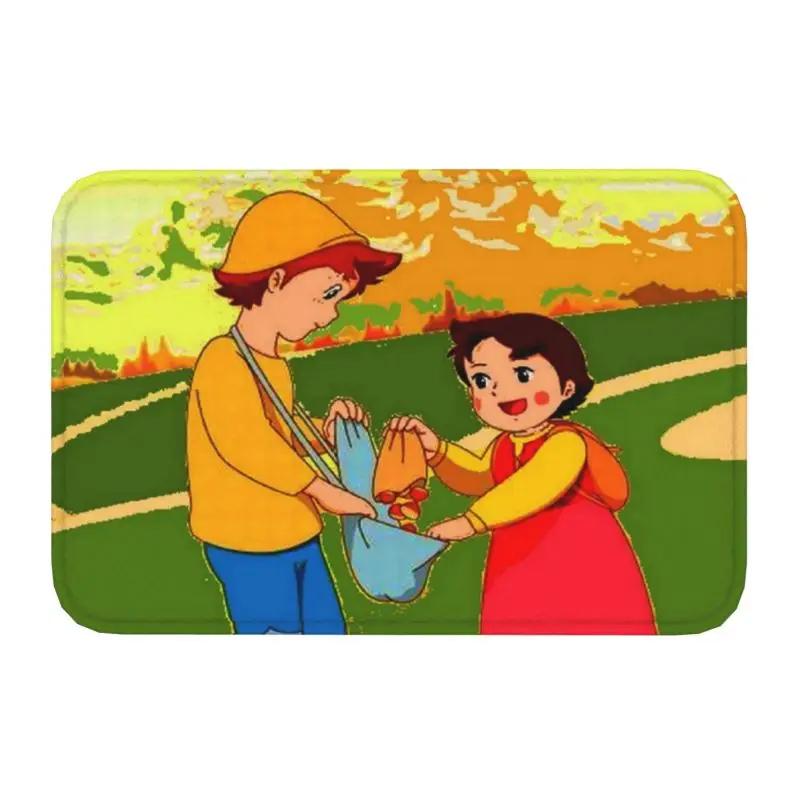 Custom Heidi Peter And Grandpa Doormat Anti-Slip Entrance Bathroom Kitchen Floor Door Mats Garage Rug Carpet Footpad