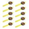 Holiday Wrist Accessories Set of 10 Slap Bracelets for Group Guests, Seasonal Wristbands for Class Parties and Family Plans