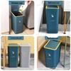 Press-Type Trash Can with Lid for Home, Hotel, or Bathroom