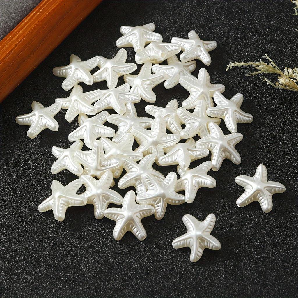 25Pcs Abs Starfish Shaped Beads For Jewelry Making Diy Handmade Necklace Bracelet Earrings Key Chain Accessories