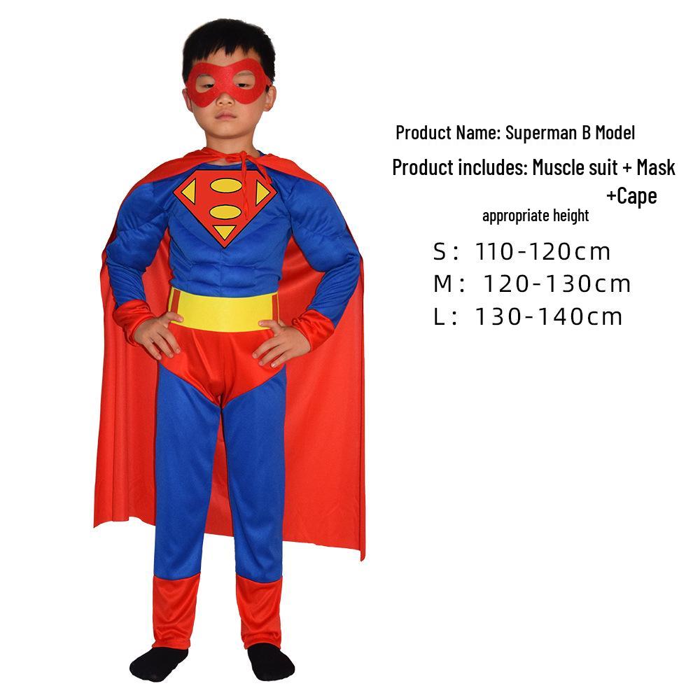 Avengers Wolverine Thor Deadpool Captain America Kids Superhero Muscle Suit Costume