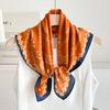 71 Series Neck Cashew Flower Square Scarf Silk Scarf Female Korean Version Versatile Literary and Retro Neck Protection Decorative Small Scarf