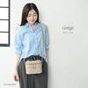Vanity Small Shoulder Large Stylish Cute Shoulder Cosmetic R55 Greige [Cross Marberry] Bag, Quilted, Capacity, Chain, Bag, Pouch, Party, Makeup,