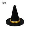 Halloween Mini Witch Hat Desktop Decor Little Witch Hat Table Wine Bottle Decoration Hats DIY Handmade Doll Cosplay Party Favors