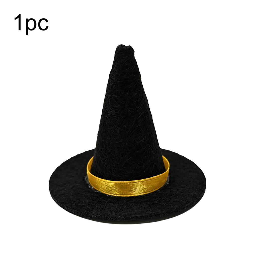 Halloween Mini Witch Hat Desktop Decor Little Witch Hat Table Wine Bottle Decoration Hats DIY Handmade Doll Cosplay Party Favors