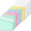 SYMDROMIA Transparent Sticky Notes 12 Pack, Frosted Glitter Colored 3x3 Inch, High Transparency Glass-Like Adhesive Clear Seee Through Sticky Notes