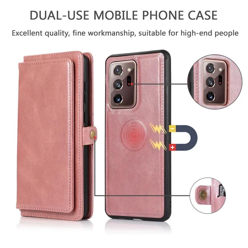 Magnetische Leder Geldbörse Karten Handy Hülle Für Samsung Galaxy A54 A14 A73 A53 A33 A13 A72 A52s A32 S25 Ultra S24 Plus Note 20 Abdeckung