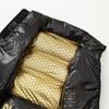 Black and Gold Vest for Men and Women Latest Korean Style Relaxed Fit Glossy Pure Black Waistcoat Vest Wash-free Popular Jacket