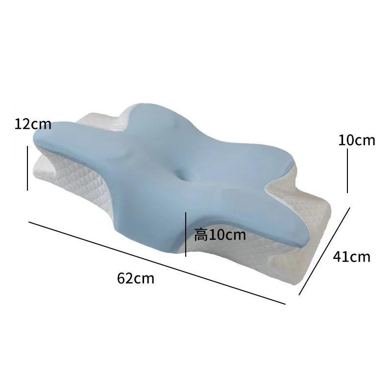 Подушка для сна Butterfly Sleep Memory Neck с медленным отскоком удобная подушка для сна с эффектом памяти ортопедическая подушка для массажа шеи и шеи синий 7260₽