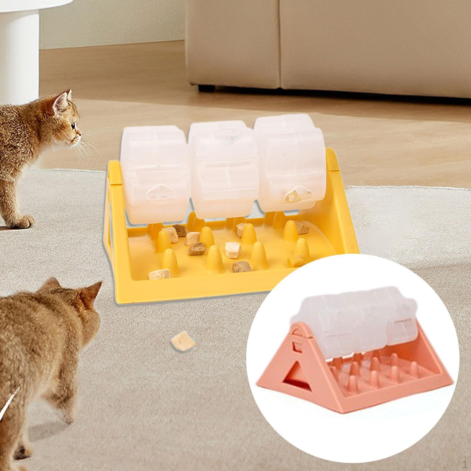 

Головоломка-кормушка Slow Bowl с дозатором лакомств для кошек розовый