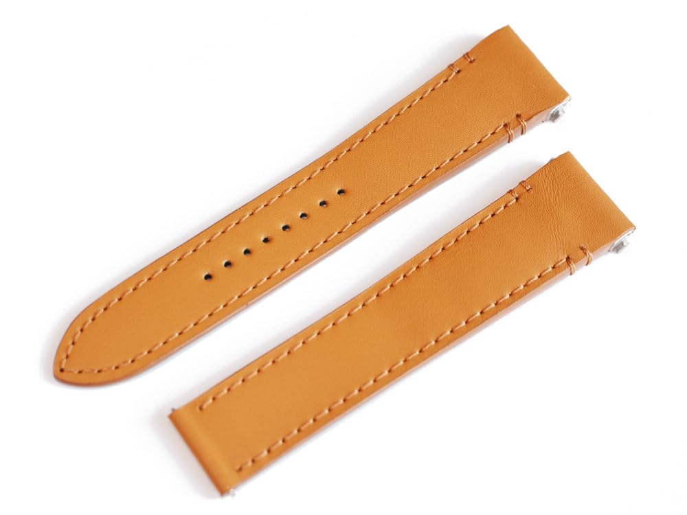King Compatible with Cartier Santos LM 21mm Brown Calfskin Leather Strap with Replacement [Import Original] Watches, D-Buckle, Women's [Aftermarket]