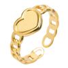 6pcs/lot Gold Plated Stainless Steel Base Rings Settings DIY Blank Knuckle Rings for Women Jewelry Charms Never Fade Wholesale
