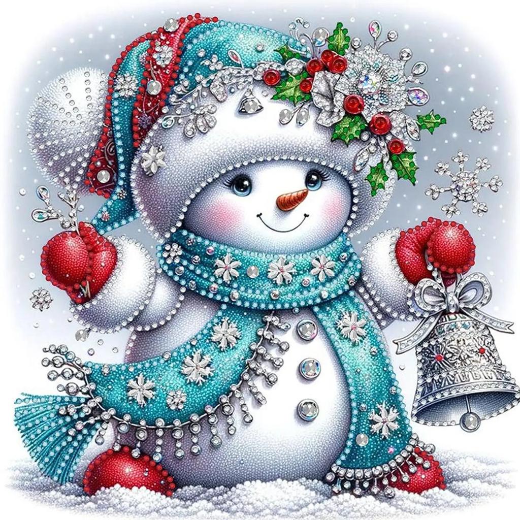 30*30cm Partial Special Shaped Drill Xmas Snowman Decor5D DIY Diamond Painting Rhinestone Diamond Painting Home Wall Decor