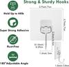 Big Size Hook Self-Adhesive PVC & Stainless Steel Transparent Multi-Purpose Wall Holder Door Rack Kitchen Storage Organizer Home