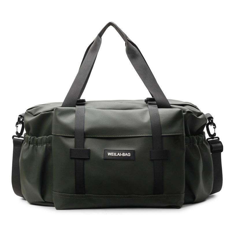 

Short travel bag large capacity trendy one shoulder crossbody bag multifunctional fitness training duffle bag business trip vacation bag зелений