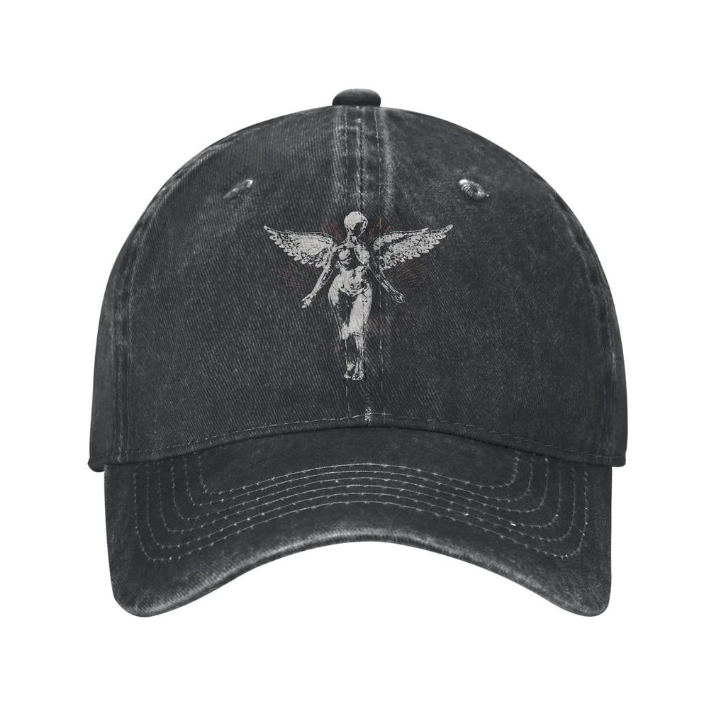Summer Garbage Rock Nirvanas Baseball Cap Sun Breathable Design Washed Trucker Hat Women Trendy Kpop Rock Baseball Caps
