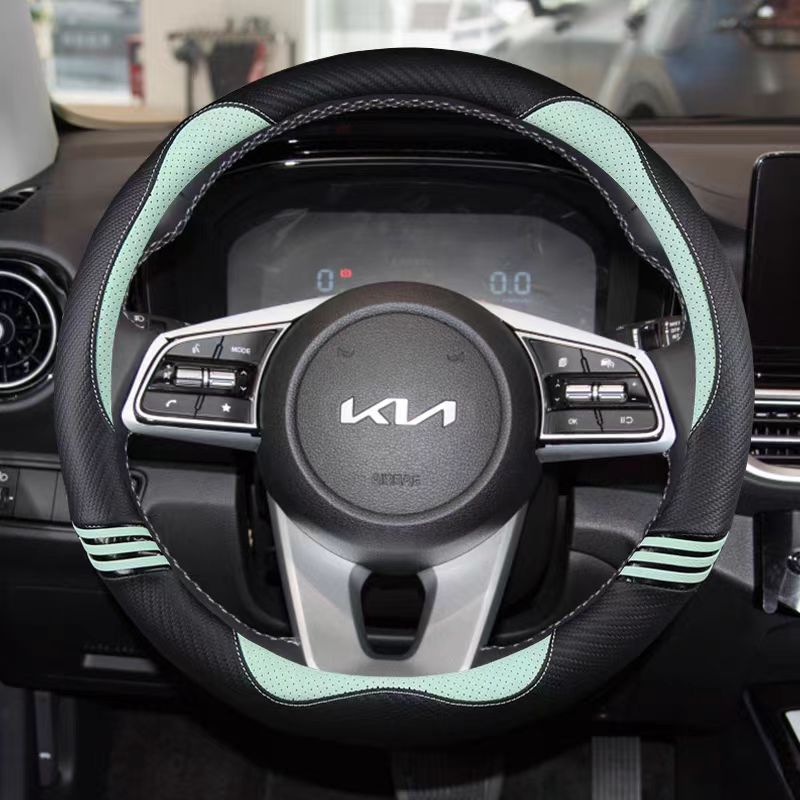 PU Leather Car Steering Wheel Cover 38cm 15" For Kia Seltos    K3 - Niro 2017-  Auto Accessories