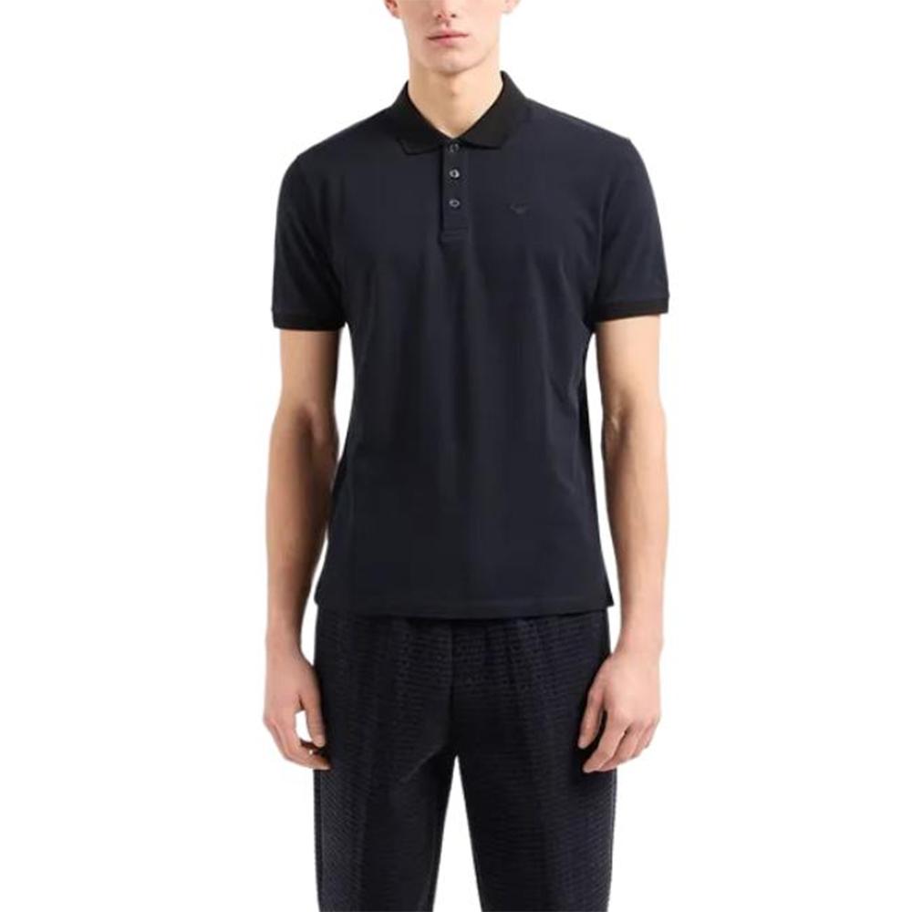 Emporio Armani SS24 Polo Shirt Men's Black 3D1FM1-1JTKZ-0999