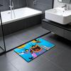 TAPPETINO ANIME O-Oggy e i Mosconi Tappetino Assorbente Tappeto d'Ingresso Antiscivolo per Bagni Servizi Igienici e WC