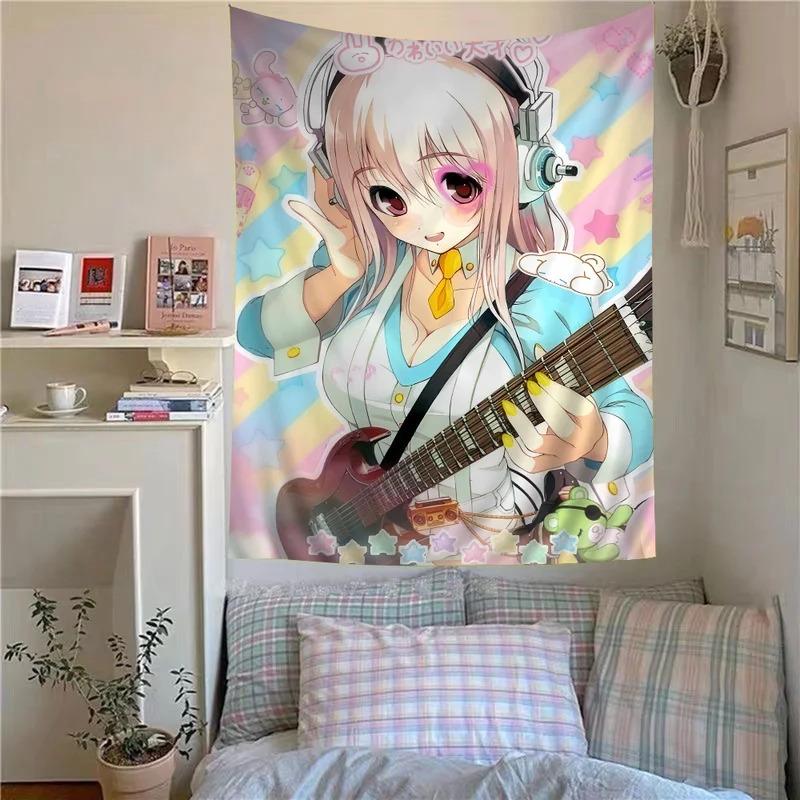 VIKAMA 2026 New Supersonic Manga Tapestry  Classic Anime Wall Hanging  Aesthetic Decor for Living Rooms Bedrooms and Dorms