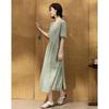 Demana Elegant Summer Embroidered V-neck Midi Dress
