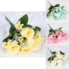 Realistic Rose Peony Artificial Flower Bouquet For Home Wedding Hotel Decoration Silk Material