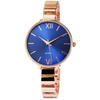 Montre - EXCELLANC - EX0177 - Or Rosé Métal - Cadran Bleu - Quartz Japonais PC21