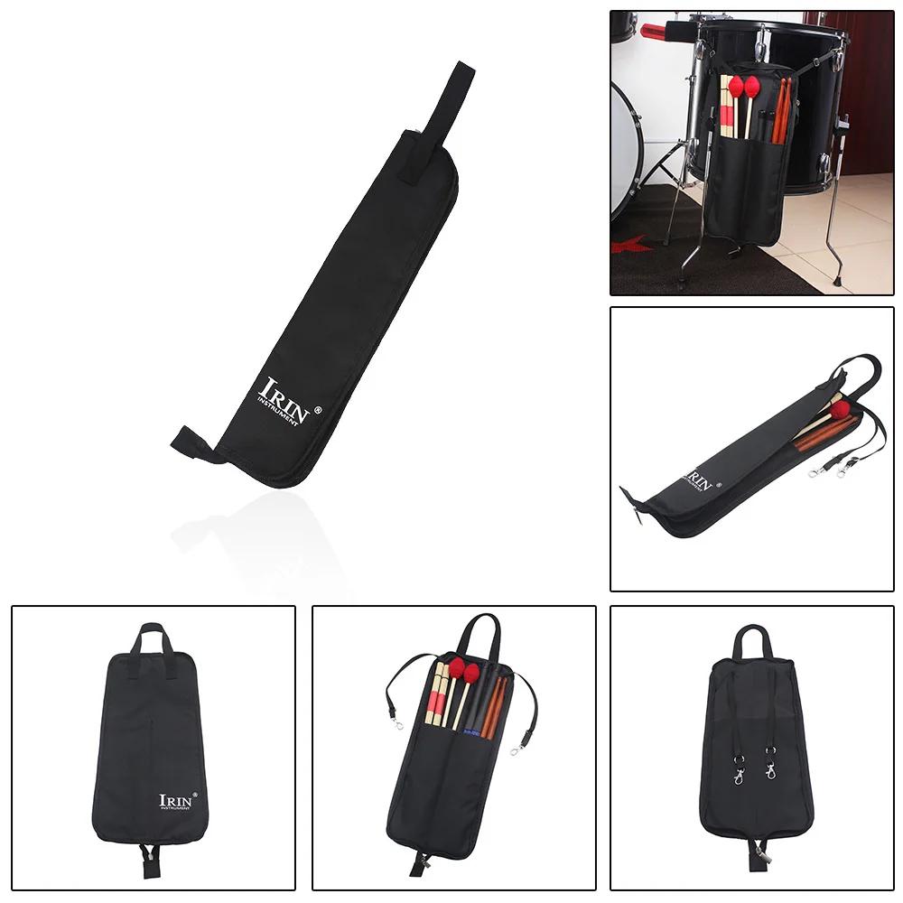 IRIN Drum Stick Bag Oxford Cloth Drumstick Thicken Case Waterproof Handbags Carrying Strap Percussion Instrument Accessories