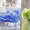 Kubakasa-ya Ryukyu Glass Rock Glass Okinawa Souvenir Fire Coral Glass Blue Glow-in-the-Dark Height: Approx. 8.0cm Diameter: Approx. 8.0cm