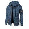Men's Jacquard Knit Sports Hoodie Cardigan