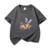 Kids Cotton T Shirt Watercolor Butterfly With Floral Bouquet Print Crew Neck Short Sleeve Tee Casual Boys Girls Summer Tops