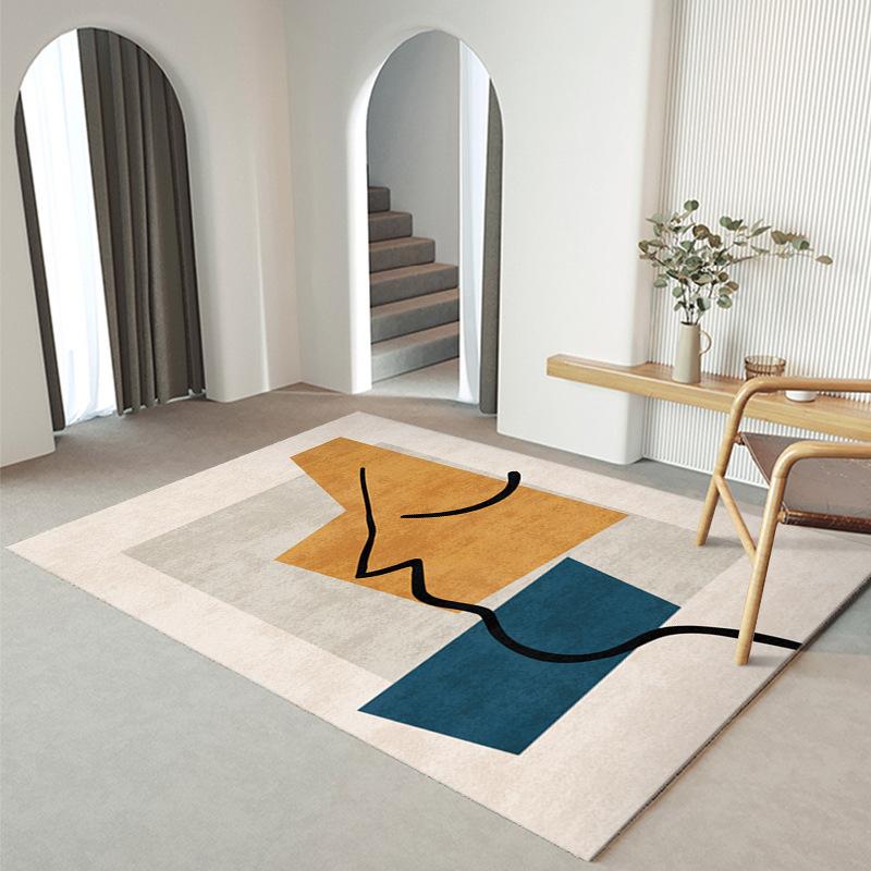Nordic Style Abstract Living Room Large Area Carpet Simple Rugs for Bedroom Home Decoration Floor Mat Lounge Rug Hotel Carpets