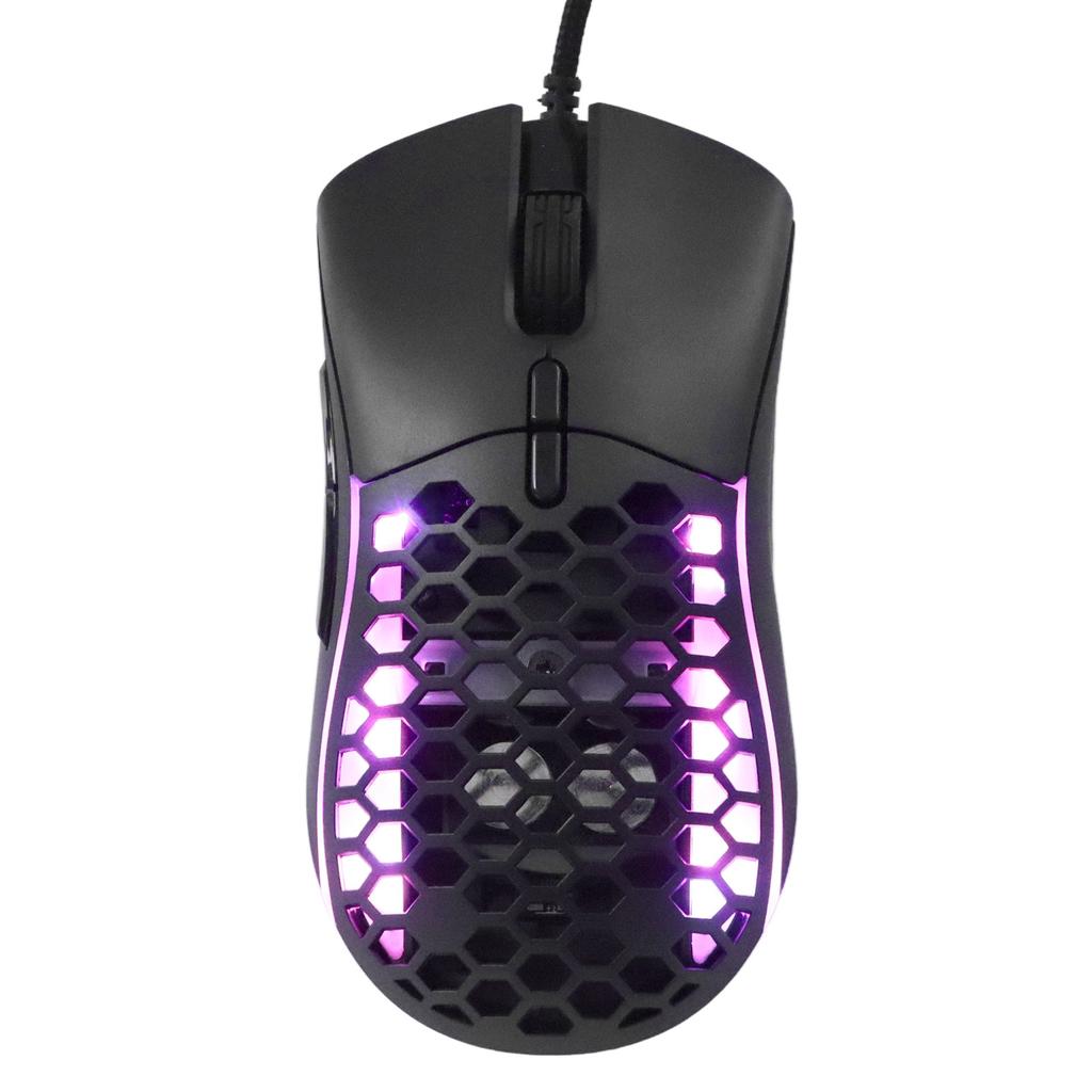 RGB Mouse 13 Lighting Modes 6 Level DPI Free Weight Design Black Ergonomic Gaming Mouse for Computer for Gaming