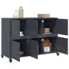 Sideboard Anthracite 100.5 X 39 X 72 Cm Steel