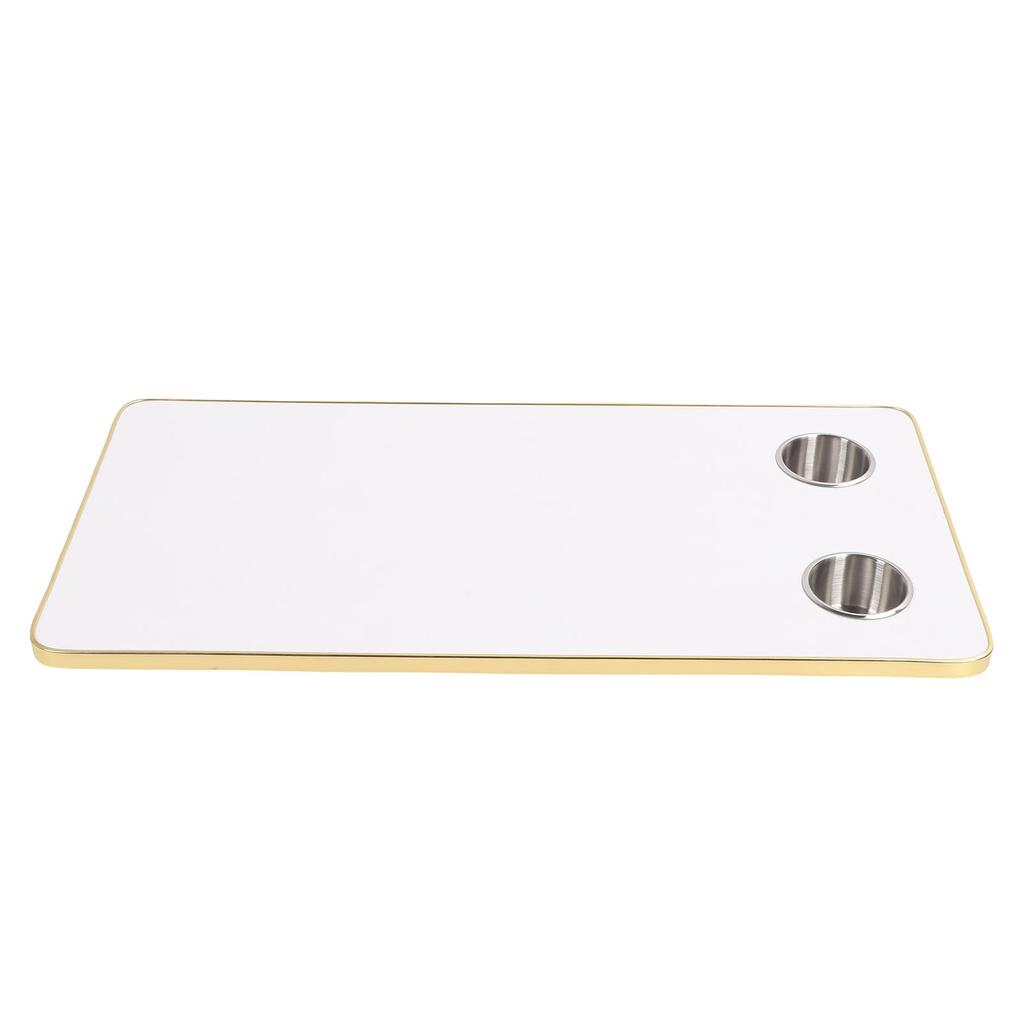 RV Table Top Replacement with 2 Cup Holders 31.49x15.74in Solid Wood Boat Table Top Panel for Trailer Motorhome Yacht