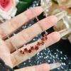 Japanese Retro Garnet Pendant Necklace – Light Luxury Moissanite Clavicle Chain