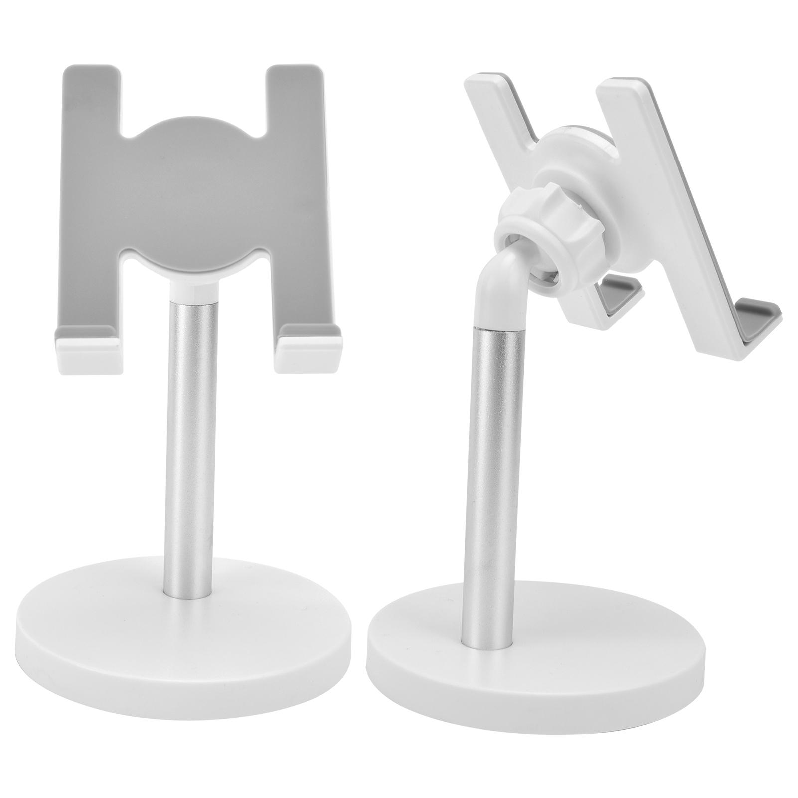 Cell Phone Stand Aluminum Alloy   Height Desk Mobile Phone Holder for   Tablet Silver