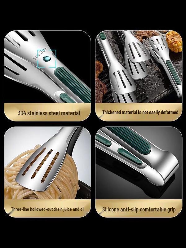 304 Stainless Steel Kitchen Food Tongs Set