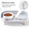 Cat Bowl Ceramic Double Bowl Dog Bowl Cat Pan Food Bowl Protection Cervical Spine Anti Overturning Cat Water Bowl Supplies