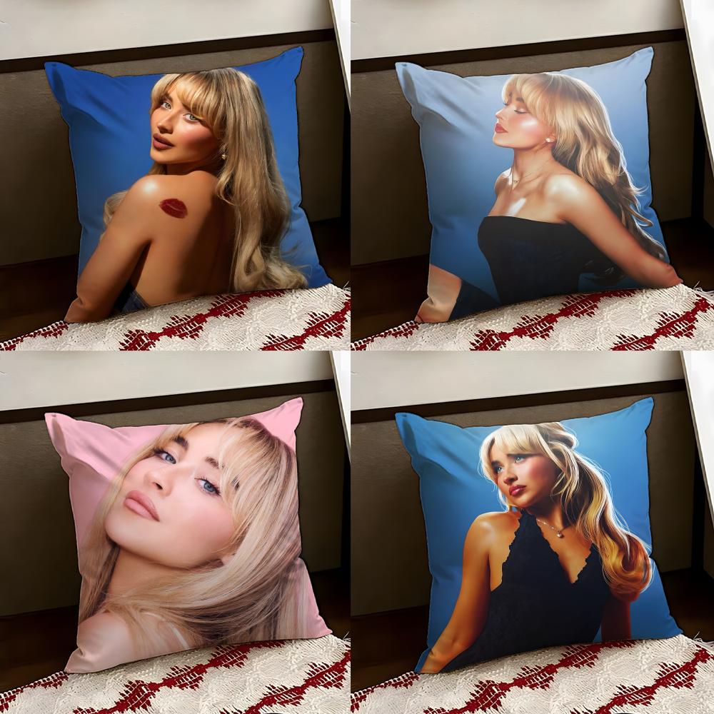 Sabrina Singer CCarpenter Cushion Cover Reversible Soft Durable Pillow Cover Home Car MultiScene Use for Daily Comfort