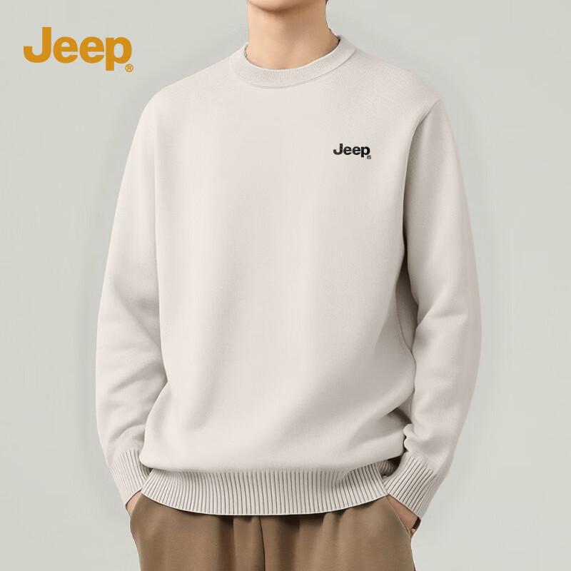 

JEEP Men s Heavyweight Loose Fit Crew Neck Knit Sweater 2XL