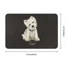 Cute West Highland White Terrier Dog Front Door Mat Anti-Slip Outdoor Absorbent Westie Puppy Doormat Garden Entrance Rug Carpe