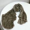 Floral Korean Cotton-Linen Scarf: Fashionable, Breathable Shawl for Autumn & Winter