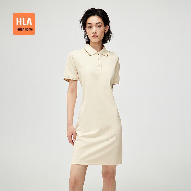 

HLA Women s Sequin Embellished Polo Dress S
