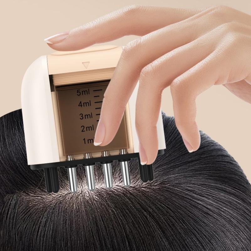 EMS Microcurrent Scalp Applicator Liquid Comb Massage Comb Essential Oil Liquid Guiding Scalp Massager Red Light Therapy